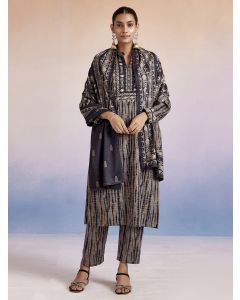 Woolen Printed Kurta Set With Dupatta