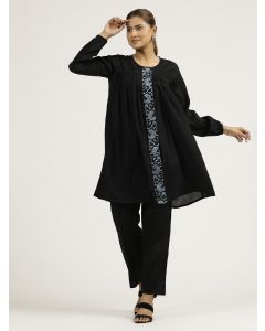 Black Resham Embroidered Festive Co-ord Set