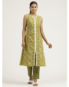 Mustard Cotton Office Co-ord Set