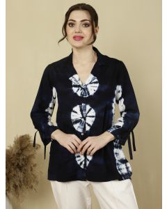 Navy Blue Tie Dye Shirt 