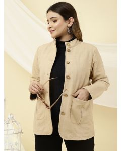 Beige Quilted Jacket