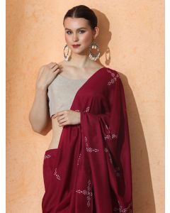 Floral Muslin Cotton Saree with Unstiched Blouse-AG WILORI Rani