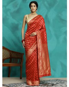 Heavy Zari Red Banarasi Saree 