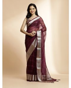 Woven Sequin Embellished Khadi Organza Saree