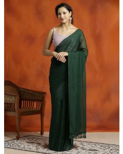 Green Sequin Embellished Party Wear Saree
