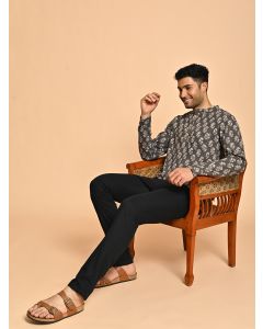 Ethnic Floral Block Printed Cotton Short Kurta 